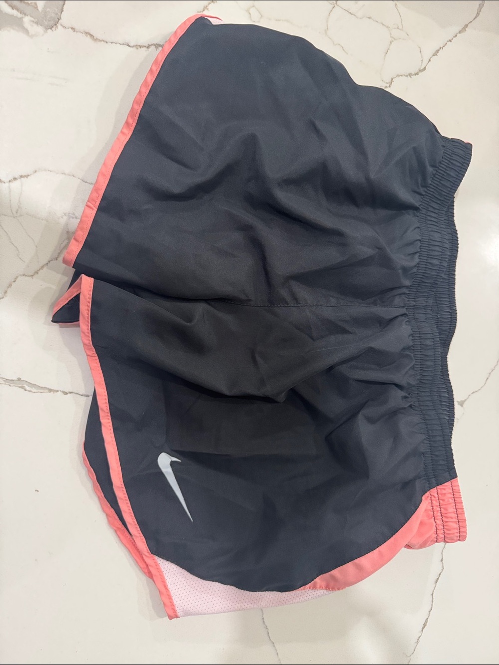 Nike Black Athletic Shorts with Pink Trim